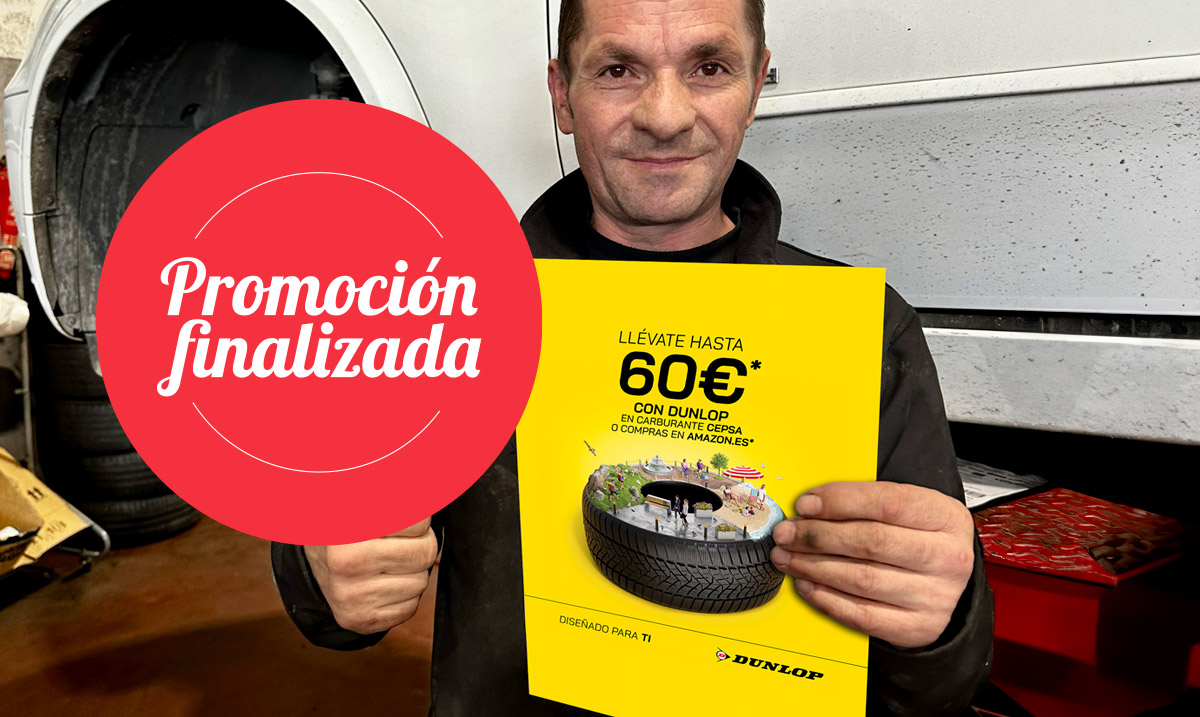 Llévate hasta 60€ para gastar en carburante o Amazon con la nueva promoción de neumáticos Dunlop.