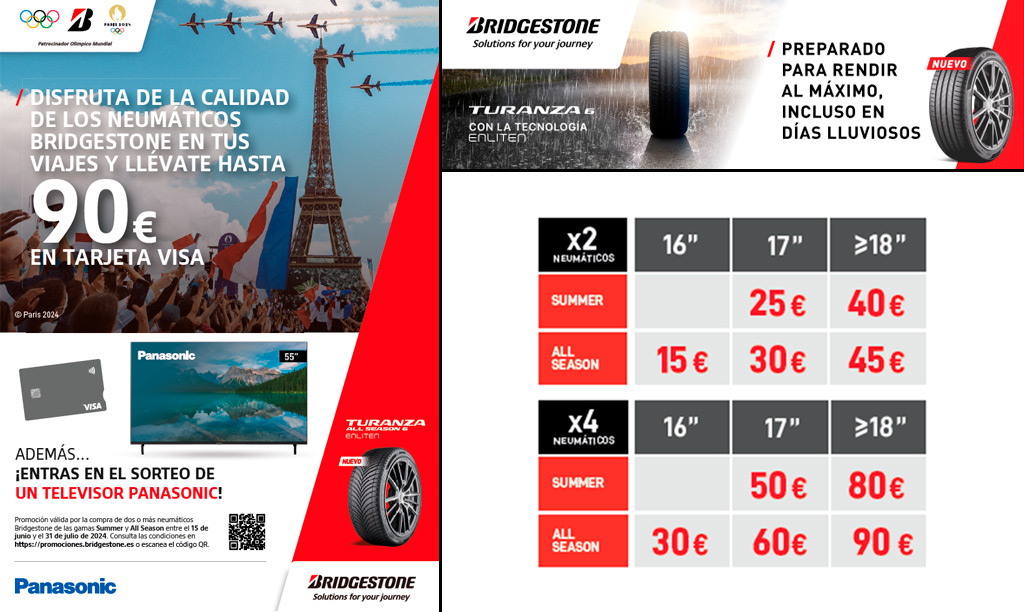 La promoción de verano de neumáticos Bridgestone en Zaragoza