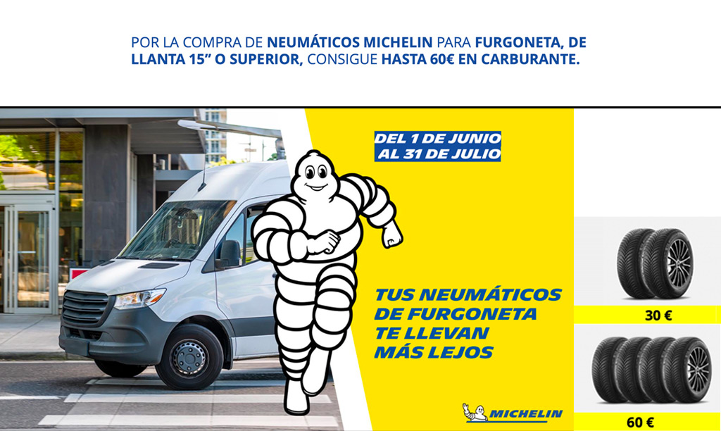 La promoción de verano de neumáticos Michelin para furgoneta en Zaragoza