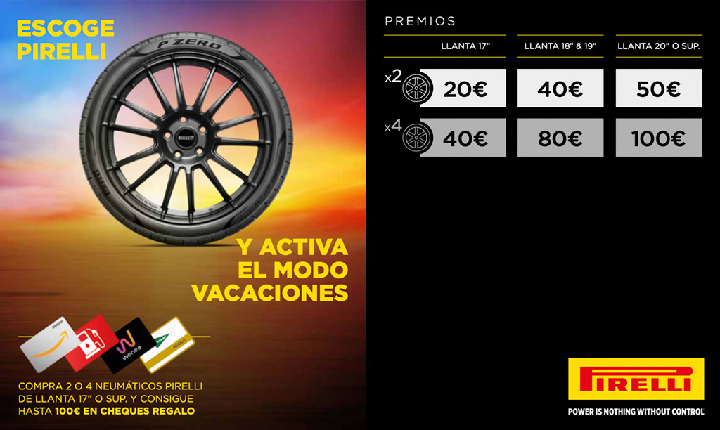 La promoción de verano de neumáticos Pirelli en Zaragoza