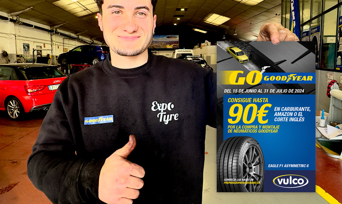 Consigue hasta 90€ por la compra y montaje de neumáticos Goodyear para gastar en carburante, cheques regalo de Amazon o El Corte Inglés