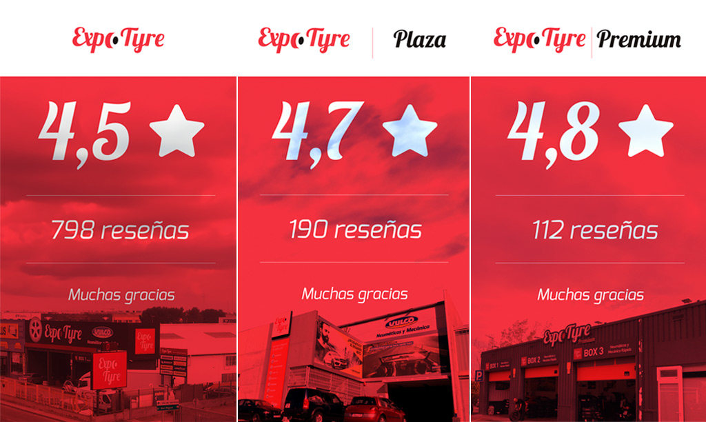 Opiniones sobre Expo Tyre, Expo Tyre Plaza y Expo Tyre Premium